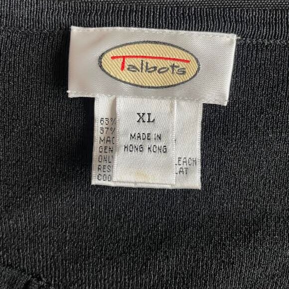 Talbots Black XL 3/4 sleeve button up Sweater Womans - Picture 2 of 2